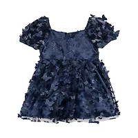 Rare Editions Baby Girls Short Sleeve Puffed Fit + Flare Dress