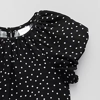 Okie Dokie Toddler & Little Girls Round Neck Short Sleeve Blouse