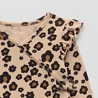 Okie Dokie Toddler & Little Girls V Neck Long Sleeve T-Shirt