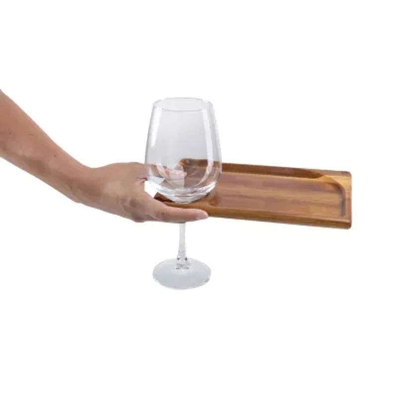 Picnic Time 4-pc. Wood Appetizer Plate