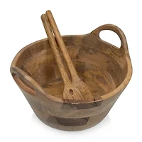 Picnic Time Wood Salad Bowl