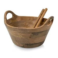 Picnic Time Wood Salad Bowl