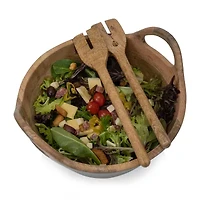 Picnic Time Wood Salad Bowl