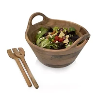 Picnic Time Wood Salad Bowl