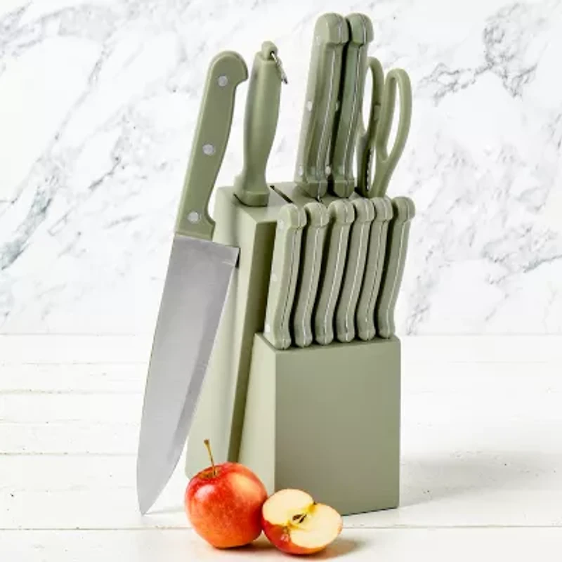 Basic Essentials Stainless Steel 12-pc. Knife Block Set