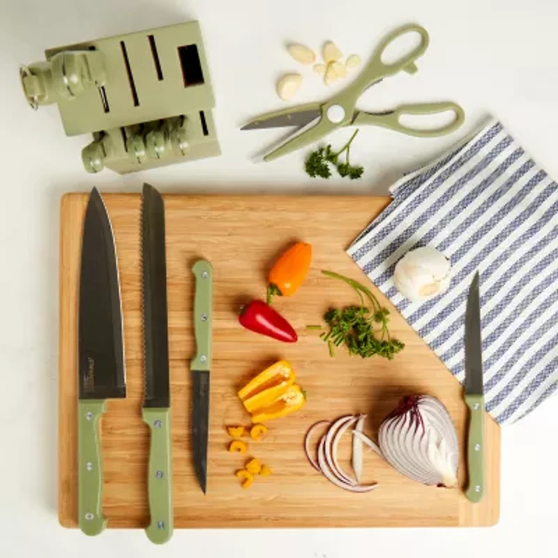 Basic Essentials Stainless Steel 12-pc. Knife Block Set