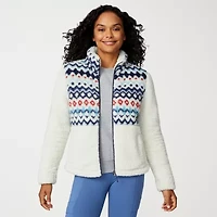 Free Country Womens Fleece Easy-on + Easy-off Lightweight Jacket