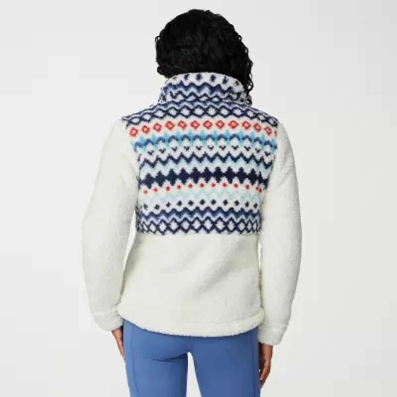 Free Country Womens Fleece Easy-on + Easy-off Lightweight Jacket