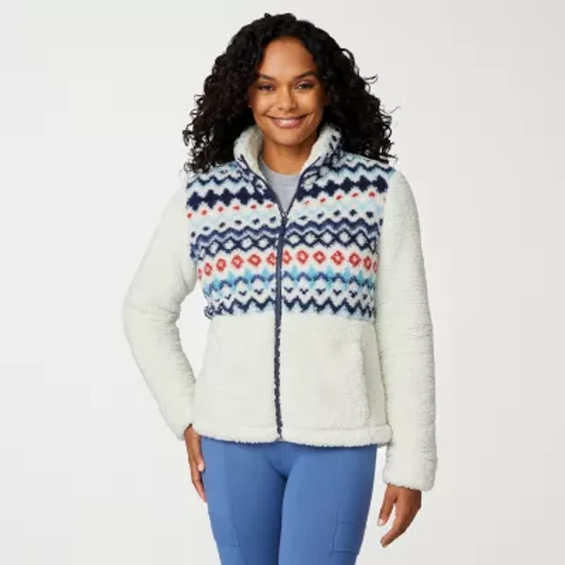 Free Country Womens Fleece Easy-on + Easy-off Lightweight Jacket