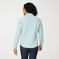 Free Country Womens Mock Neck Long Sleeve Pullover Sweater