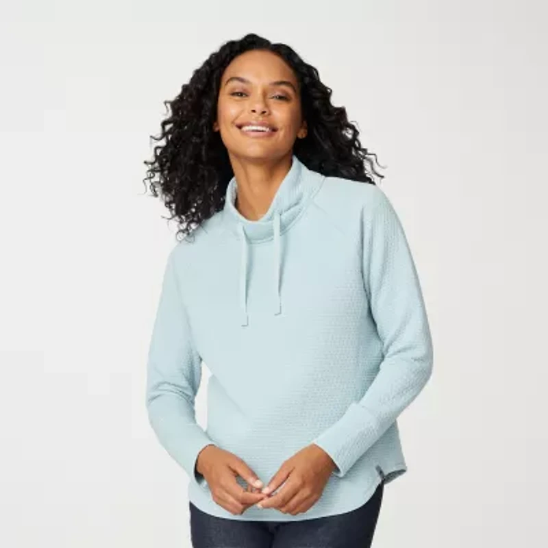 Free Country Womens Mock Neck Long Sleeve Pullover Sweater