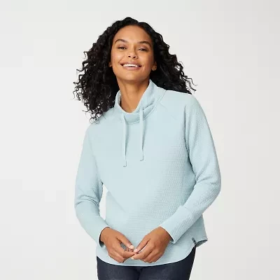 Free Country Womens Mock Neck Long Sleeve Pullover Sweater
