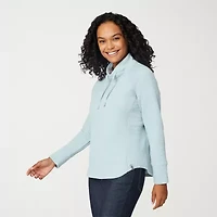 Free Country Womens Mock Neck Long Sleeve Pullover Sweater