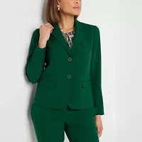 Black Label by Evan-Picone Womens Classic Fit Suit Jacket