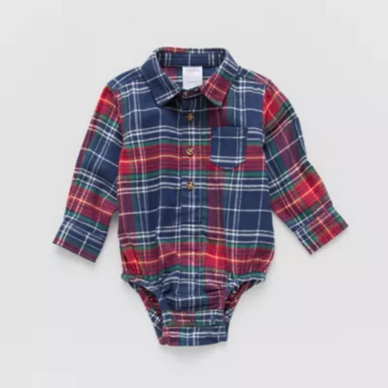Okie Dokie Baby Boys Long Sleeve Bodysuit