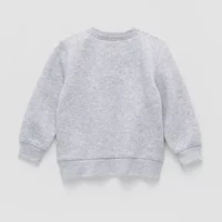 Okie Dokie Baby Boys Round Neck Fleece Long Sleeve Sweatshirt