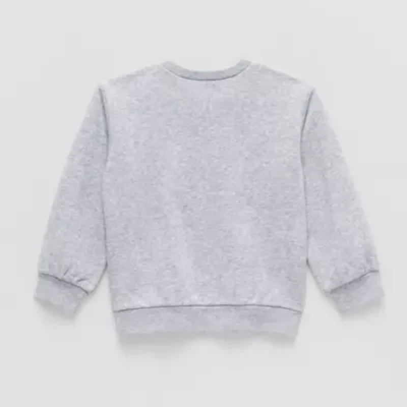 Okie Dokie Toddler & Little Boys Crew Neck Fleece Long Sleeve Sweatshirt