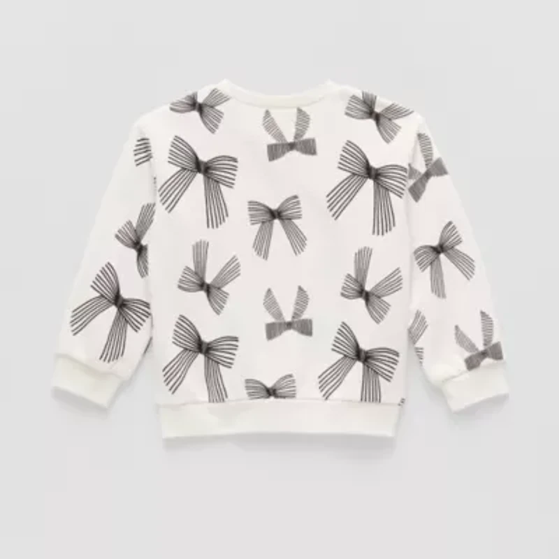 Okie Dokie Toddler & Little Girls Crew Neck Fleece Long Sleeve Sweatshirt