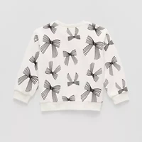 Okie Dokie Toddler & Little Girls Crew Neck Fleece Long Sleeve Sweatshirt