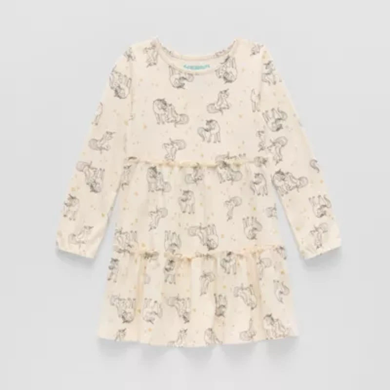 Thereabouts Little Girls Long Sleeve Skater Dress
