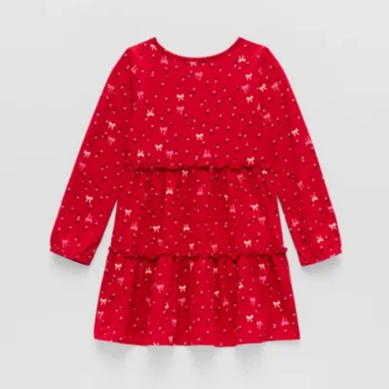 Thereabouts Little Girls Long Sleeve Skater Dress