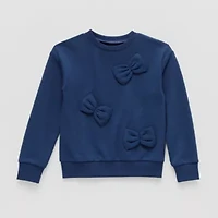 Thereabouts Little Girls Round Neck Long Sleeve Sweatshirt