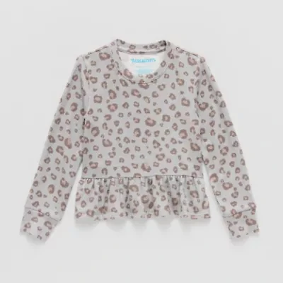 Thereabouts Little Girls Round Neck Long Sleeve Sweatshirt