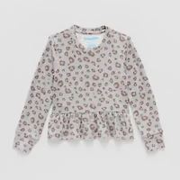 Thereabouts Little Girls Round Neck Long Sleeve Sweatshirt