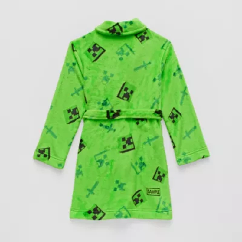 Boys Plush Long Sleeve Mid Length Minecraft Robe
