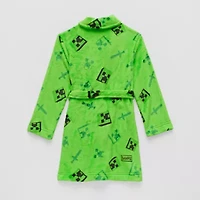Boys Plush Long Sleeve Mid Length Minecraft Robe