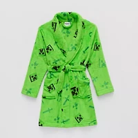 Boys Plush Long Sleeve Mid Length Minecraft Robe
