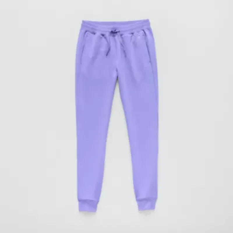 Xersion Super Soft Little & Big Kid Girls Cuffed Mid Rise Regular Fit Fleece Jogger Pant