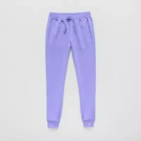 Xersion Super Soft Little & Big Kid Girls Cuffed Mid Rise Regular Fit Fleece Jogger Pant