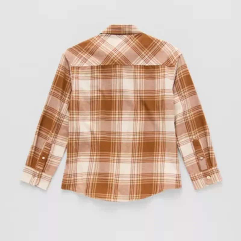 Thereabouts Little & Big Kid Boys Long Sleeve Regular Fit Flannel Shirt