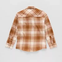 Thereabouts Little & Big Kid Boys Long Sleeve Regular Fit Flannel Shirt