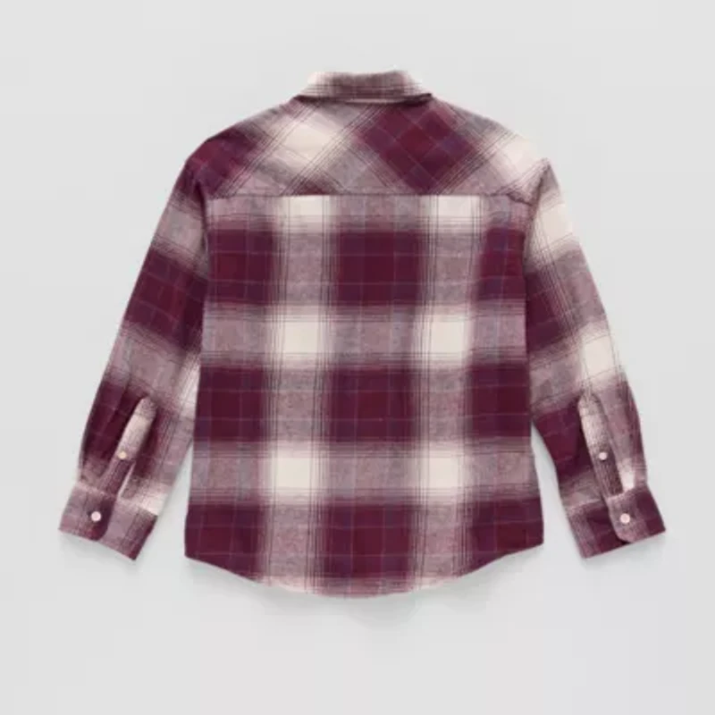 Thereabouts Little & Big Kid Boys Long Sleeve Regular Fit Flannel Shirt