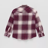 Thereabouts Little & Big Kid Boys Long Sleeve Regular Fit Flannel Shirt