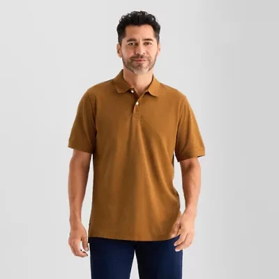 St. John's Bay Premium Stretch Mens Slim Fit Short Sleeve Polo Shirt