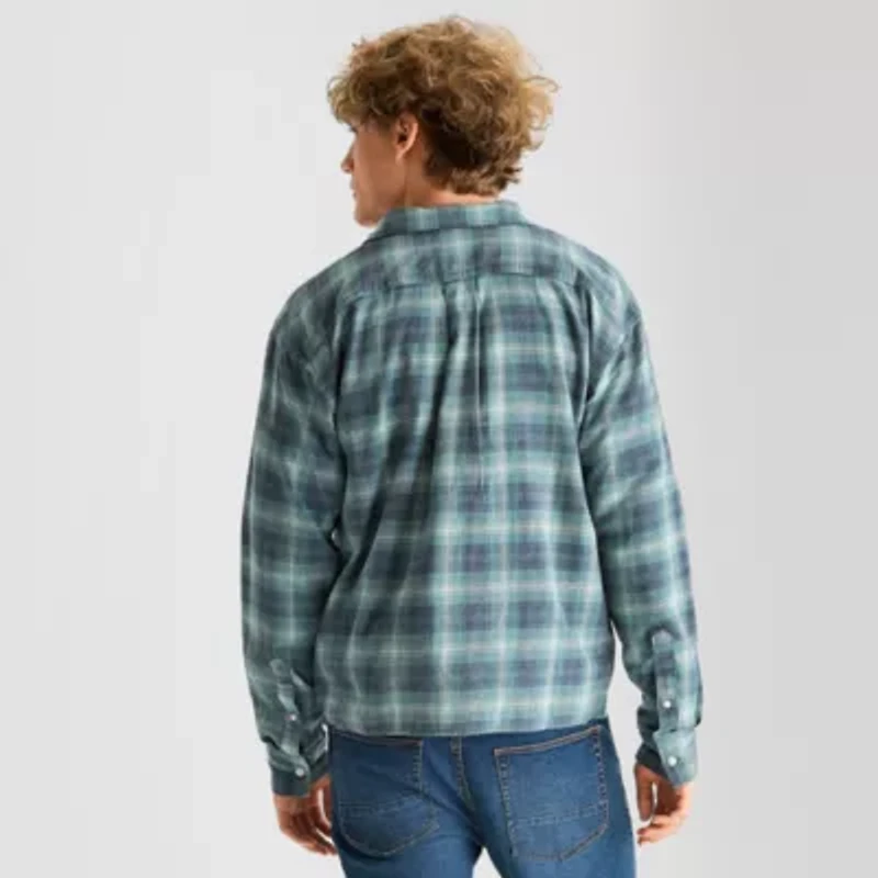 Arizona Mens Long Sleeve Boxy Fit Flannel Shirt