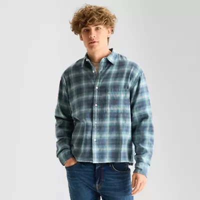Arizona Mens Long Sleeve Boxy Fit Flannel Shirt
