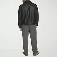 Levi's Mens Faux Leather Midweight Trucker Jacket