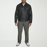 Levi's Mens Faux Leather Midweight Trucker Jacket