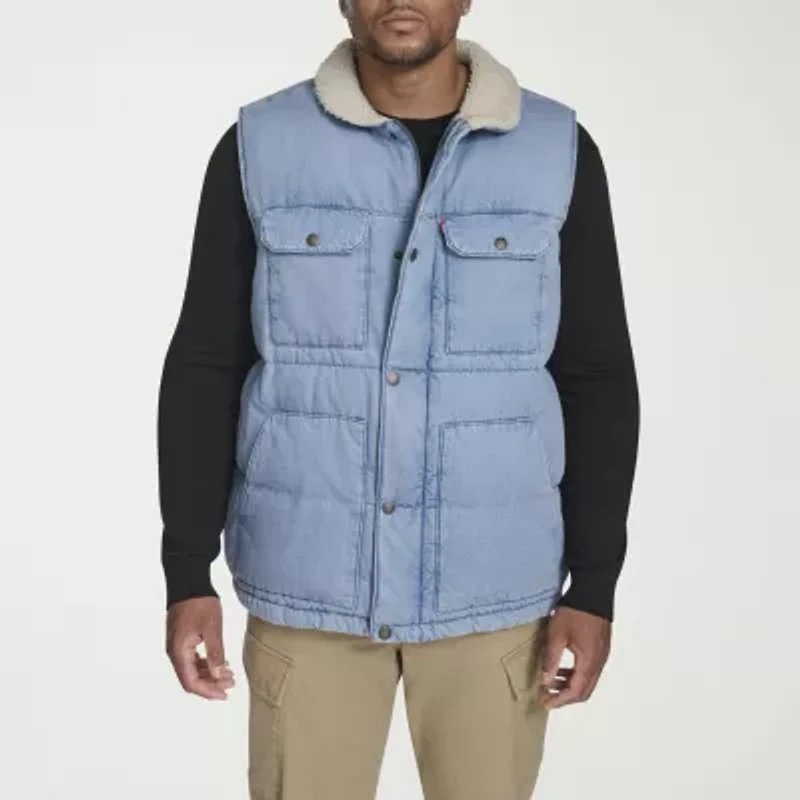 Levi's Mens Denim Midweight Big and Tall Quilted Vest