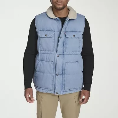 Levi's Mens Denim Midweight Big and Tall Quilted Vest