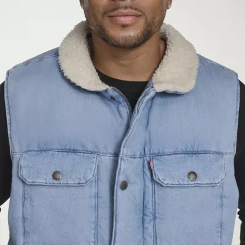Levi's Mens Denim Midweight Big and Tall Quilted Vest