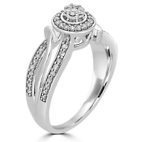 Womens 1/3 CT. T.W. Natural White Diamond 10K Gold Round Engagement Ring