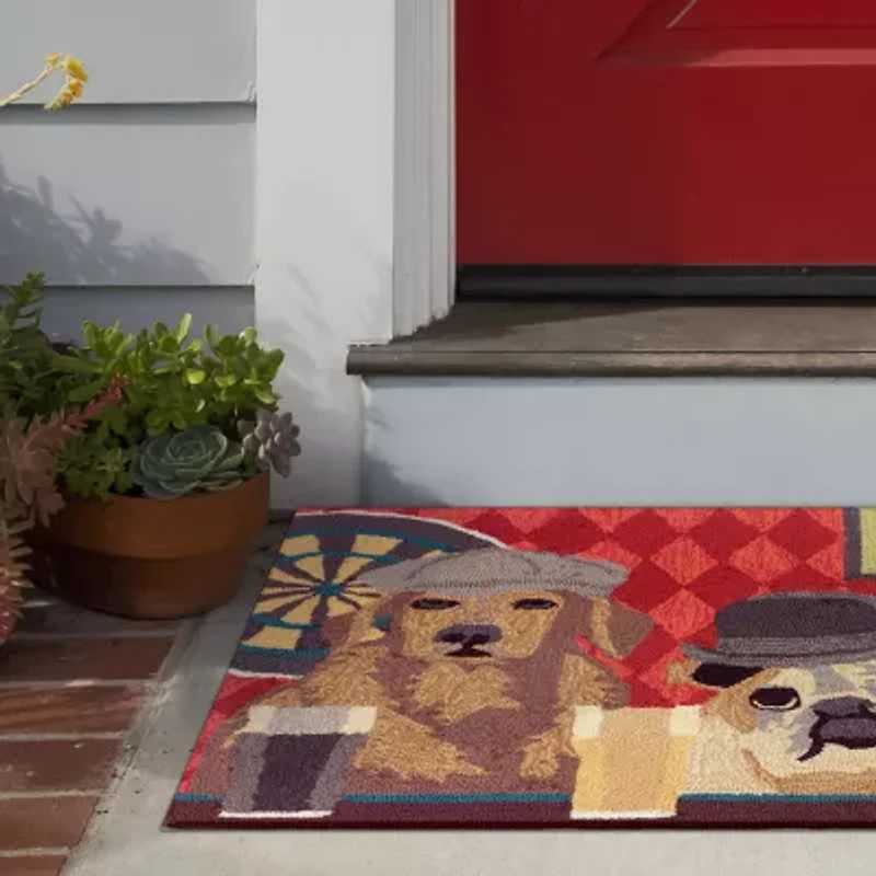 Liora Manne Frontporch Bar Patrol Animal Hand Tufted Indoor Outdoor Rectangular Accent Rug