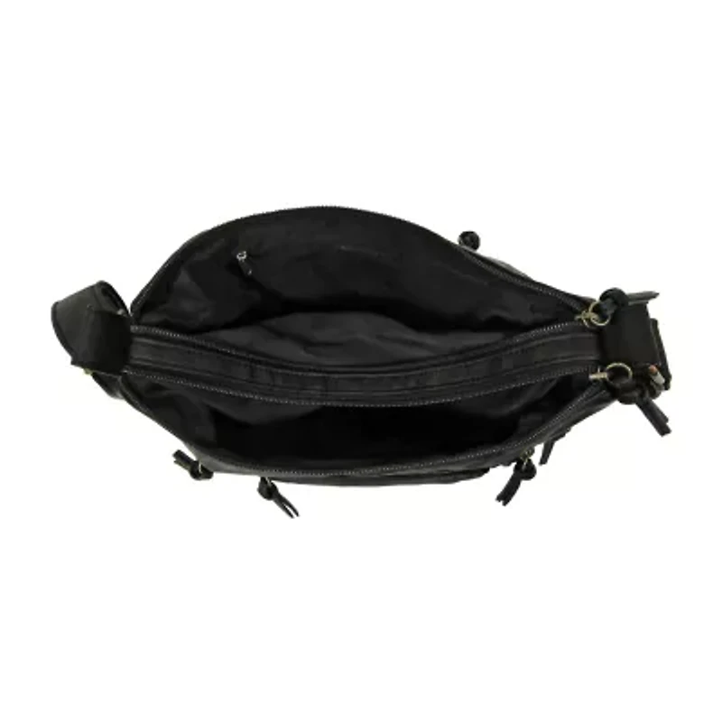 Bueno of California Elephant Large Washed Hobo Crossbody Bag