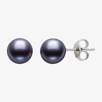 Limited Quantities! Cultured Akoya Pearl Sterling Silver 6mm Stud Earrings