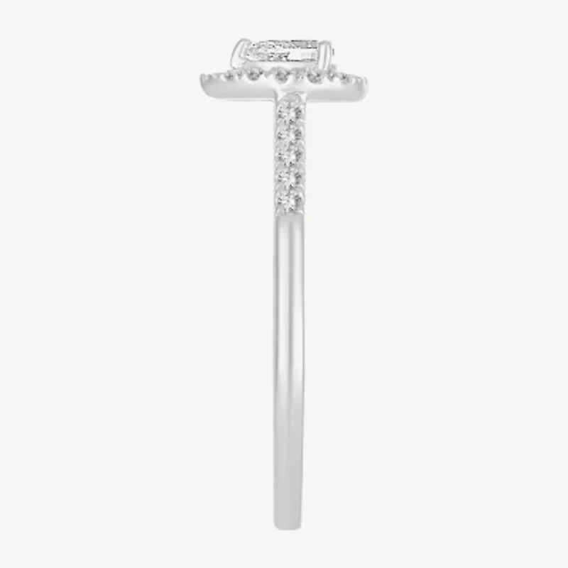 Womens 1/3 CT. T.W. Natural White Diamond 10K Gold Pear Engagement Ring